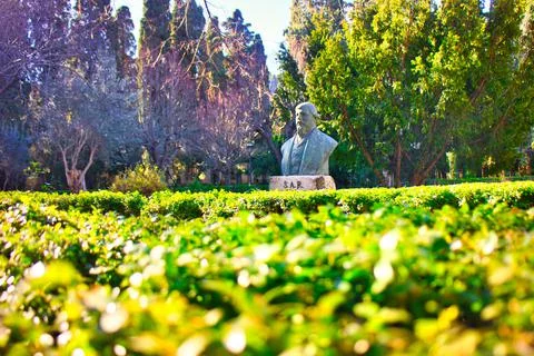 Statue in garden Stock Photos