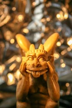 Statue of a gargoyle Stock Photos