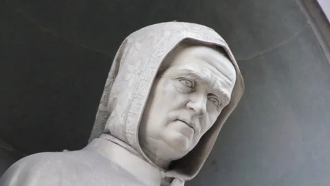 Statue of Giotto Statue outside the Uffizi Florence Stock Footage 72506039