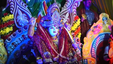Statue of Goddess Durga 4k Footage Stock Footage 316968466