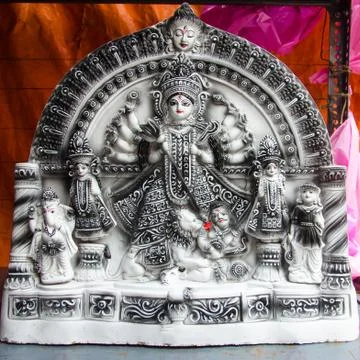 Statue of Goddess Durga Stock Photos