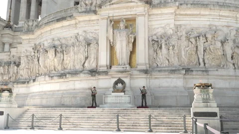 Statue of the goddess, located under the memorial of the unknown soldier. Stock Footage 137843570
