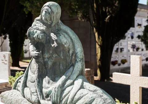 Statue of graveyard Stock Photos