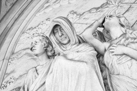 Statue of graveyard Stock Photos
