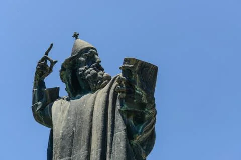Statue of gregorius of nin in split croatia Stock Photos
