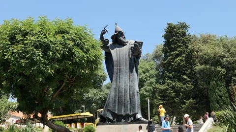 Statue of Gregory Nin in Split, Croatia Stock Footage 338364112