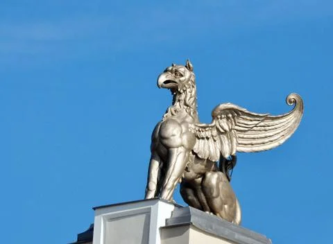 Statue of a griffin Stock Photos