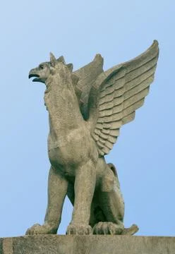 Statue of a griffin Stock Photos