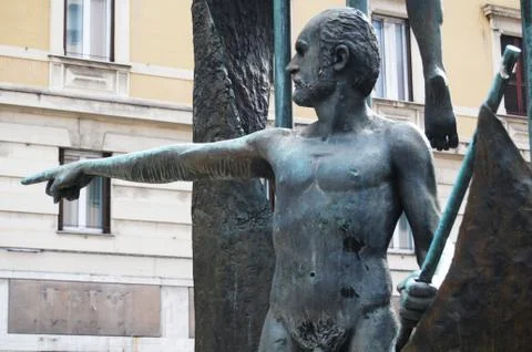 Statue of Guido Rossa Stock Photos