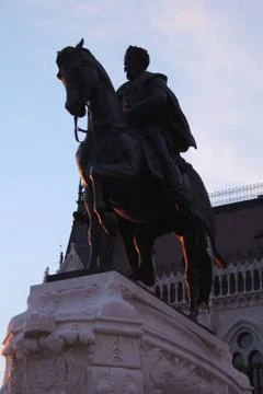 Statue of Gyula Andrássy Foto stock