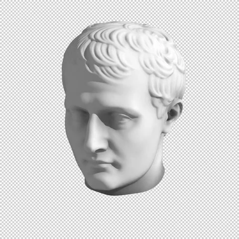 Statue Head Ivory Video stock 237992417