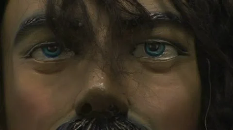 Statue head of pirate Stock Footage 20487970