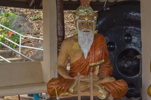 Statue of a hermit Foto stock