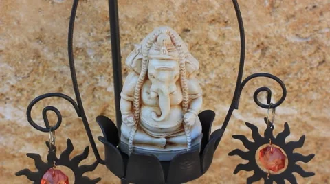 Statue of Hindu God Stock Footage 42629205