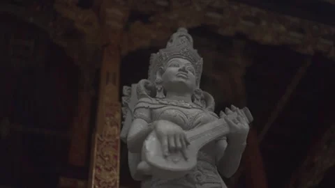Statue of hindu in the temple Stock Footage 287848555