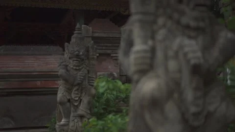Statue of hindu in the temple Stock Footage 287849451