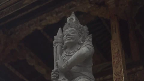 Statue of hindu in the temple Stock Footage 287850093