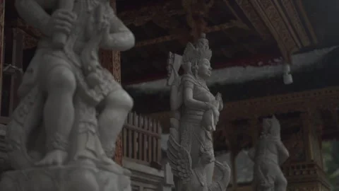 Statue of hindu in the temple Stock Footage 287850094
