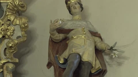 Statue of a Holy, Hungary Video stock 166520467