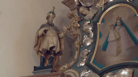 Statue of a Holy man, Hungary Stock Footage 166523976