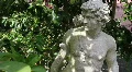 Statue Of A Hunter In A Mediterranean Garden HD Footage