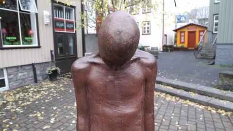 Statue in Iceland Stock Footage 78266378