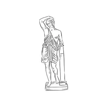 Statue illustration Stock Illustration