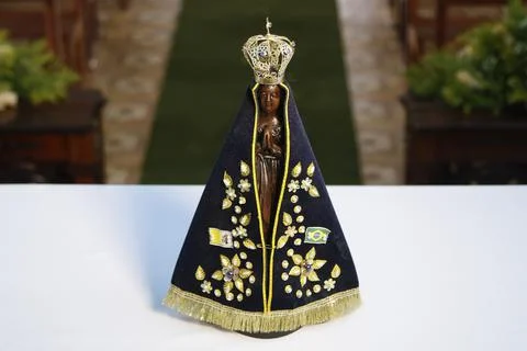 Statue of the image of Our Lady of Aparecida Stock Photos