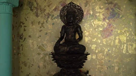 Statue of Indian deity of their ebony Stock Footage 272749048