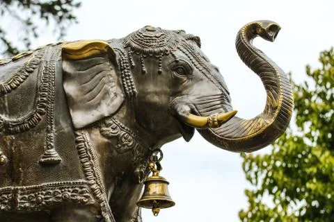 Statue of an Indian elephant Stock Photos