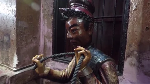 Statue inside Chua Phuoc Hai Buddhist Temple, Ho Chi Minh City, Vietnam Stock Footage 275486877