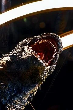 Statue of the Japanese version of Godzilla Stock Photos
