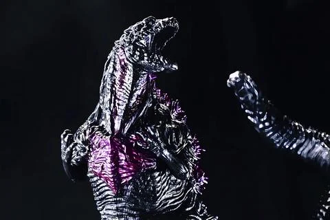 Statue of the Japanese version of Godzilla. Stock Photos