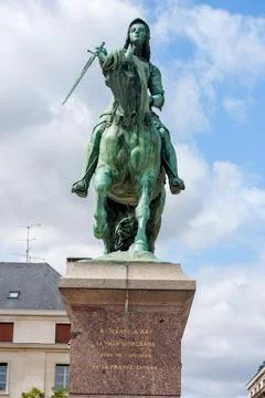 Statue of Jeanne d'Arc Stock Photos