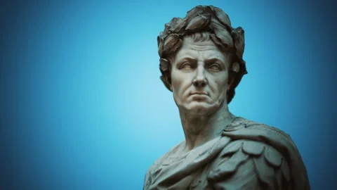 Statue of Julius Caesar Stock Footage 129501342