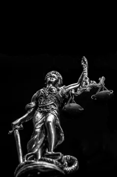 Statue of Justice view from below Stock Photos