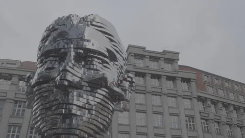 Statue of Kafka 4k Stock Footage 124571594