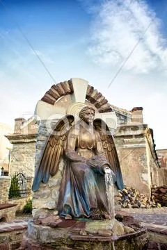 Statue in kamenetz-podolsk Stock Photos