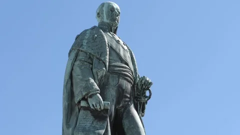 Statue from Karl the great Stock Footage 91800083