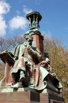 Statue at kelvingrove Stock Photos