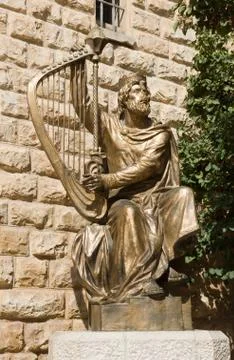 Statue of King David Foto stock