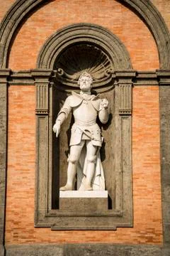Statue of king of Naples Stock Photos