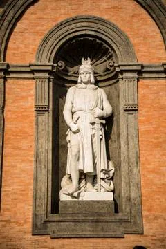 Statue of king of Naples Stock Photos