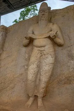 Statue of king Parakramabahu Foto stock