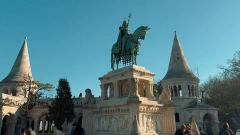 Statue of King Saint Stephen 1 (Editorial) Stock Footage 327133813