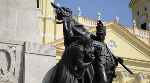 Statue in Kossuth Square Stock Footage 60645549