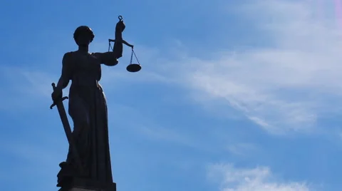 Statue of Lady Justice time lapse Stock Footage 62639697