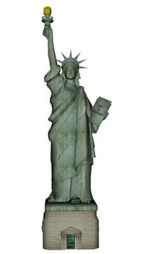 Statue of Liberty - 3D render Stock Illustration