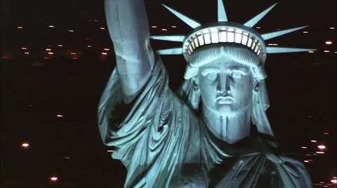 Statue of Liberty Aerial Stock Footage 40670357