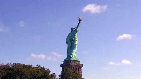 Statue of Liberty from the Back 4K Video stock 68300475